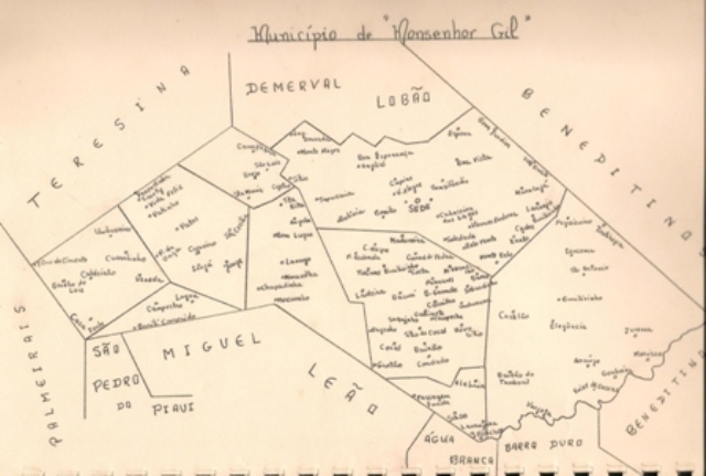 Mapa de Monsenhor Gil - 1979